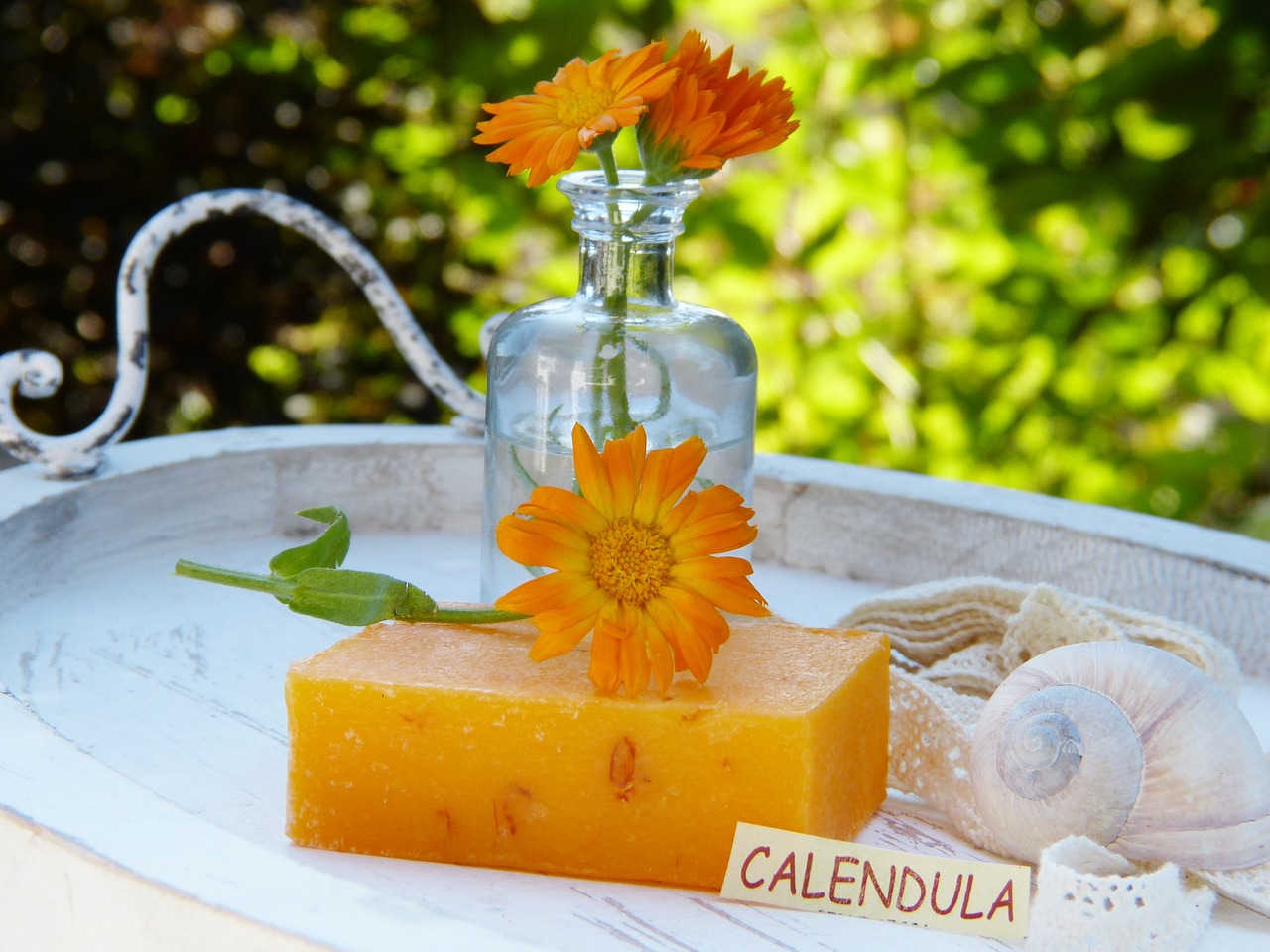 soap, calendula, marigold